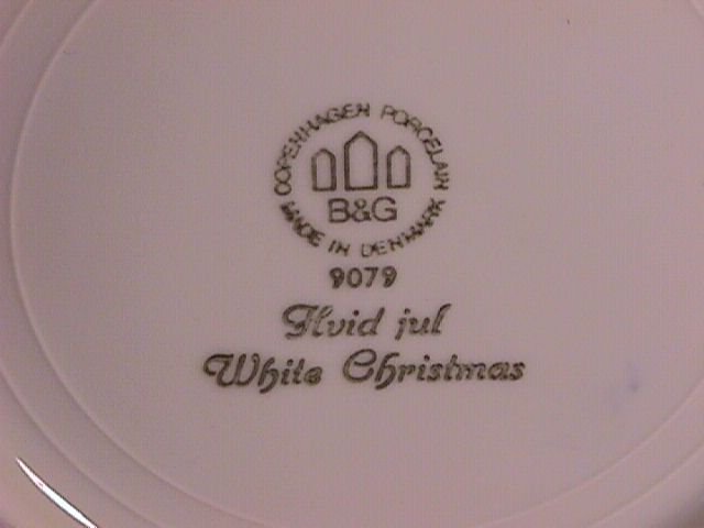 Bing & Grondahl Christmas Plate 1979-White Christmas