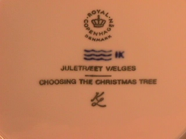 Royal Copenhagen Christmas Plate-1979 Choosing The Christmas Tree