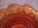 Northwoods= Signed= Carnival (Marigold) Peacock at the Fountain Covered Butter Dish