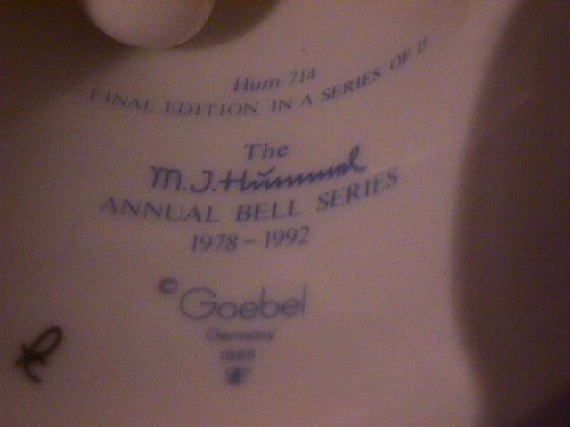 Hummel Annual Bell=1992= 15th Edition: Whistlers Duet