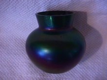 Loetz= Tiffany Type= Art Glass Vase-Purple