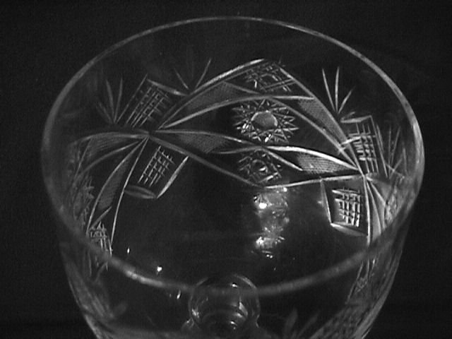 Elegant Cut Glass Wine Set -6 (Unknown Pattern)