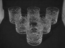 Elegant Cut Glass Old-Fashions Set -6 (Unknown Pattern)