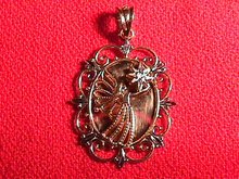 10K Gold Angel Pendant with a Tiny Diamond
