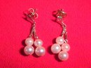 14K Gold and Cultured Pearl Earrings