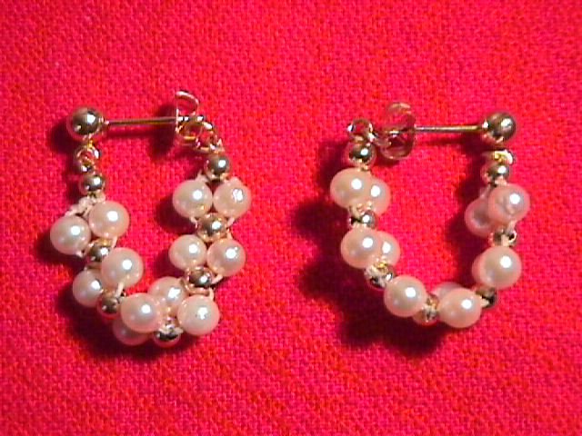 14K Solid Gold & Cultured Pearl Earrings