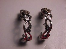 Sterling & Black Hills Gold Hoop Earrings