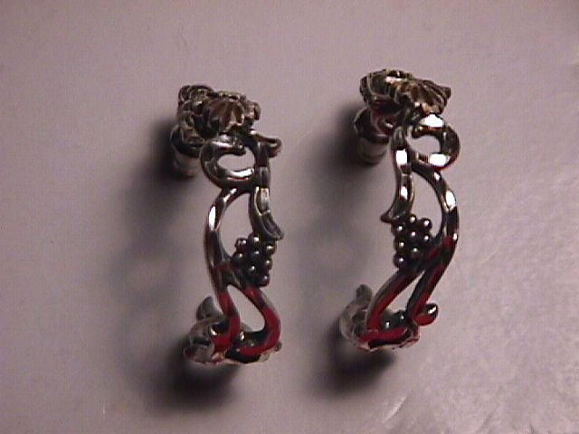 Sterling & Black Hills Gold Hoop Earrings