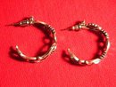 Sterling & Black Hills Gold Hoop Earrings