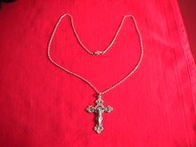 Vintage Sterling Crucifix-Cross and Chain