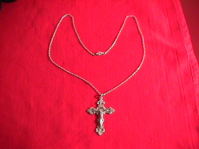 Vintage Sterling Crucifix-Cross and Chain