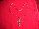 Vintage Sterling Crucifix-Cross and Chain