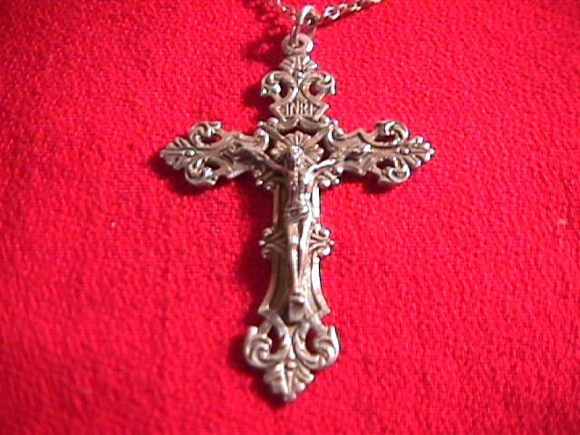 Vintage Sterling Crucifix-Cross and Chain