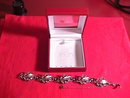 Krementz (Signed) Silver & Rhinestone Bracelet