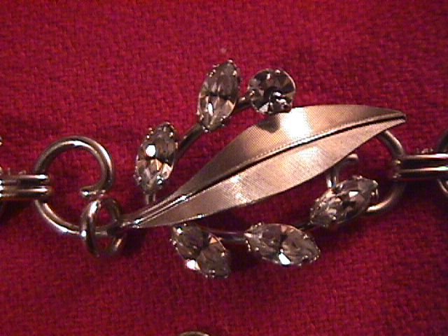 Krementz (Signed) Silver & Rhinestone Bracelet