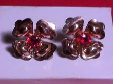 Sterling (Gold Wash) Screw-Back Earrings