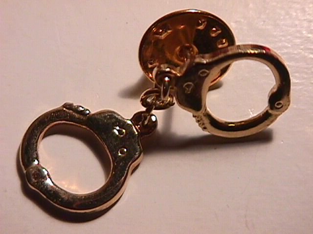 Gold Plated (Hand Cuffs) Tie-Tac