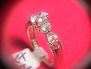 14K Solid Gold & CZ Ladies Ring Size 7