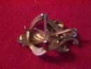 10K Solid Gold-Art Noveau- French Fleur De Lis Watch Pin