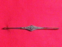 Victorian Bar Pin Platinum Topped Gold & Diamonds