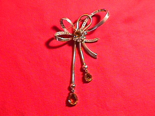 Mazer Sterling Fancy Bow Brooch
