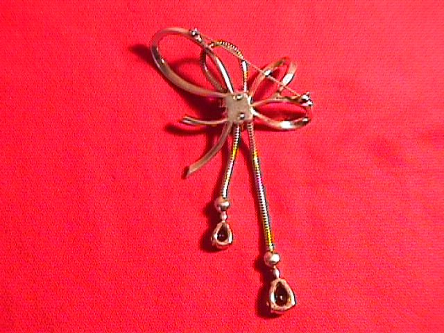 Mazer Sterling Fancy Bow Brooch