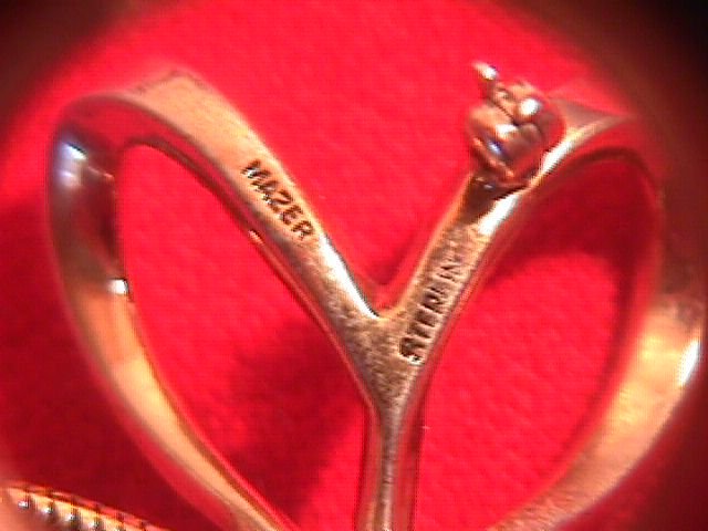 Mazer Sterling Fancy Bow Brooch