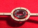 Art-Deco Silver French Bar Pin with Aqua Stone