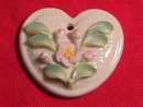 Belleek Porcelaine Heart & Floral Pendant