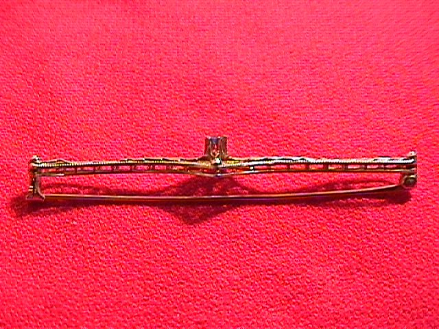 10K Solid Gold & Sapphire Bar Pin