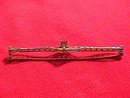 10K Solid Gold & Sapphire Bar Pin