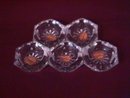 Bohemia Glass Set Of Five( Crystal Salt Cellars)