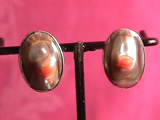 Sterling & Abalone Screw-Back Earrings