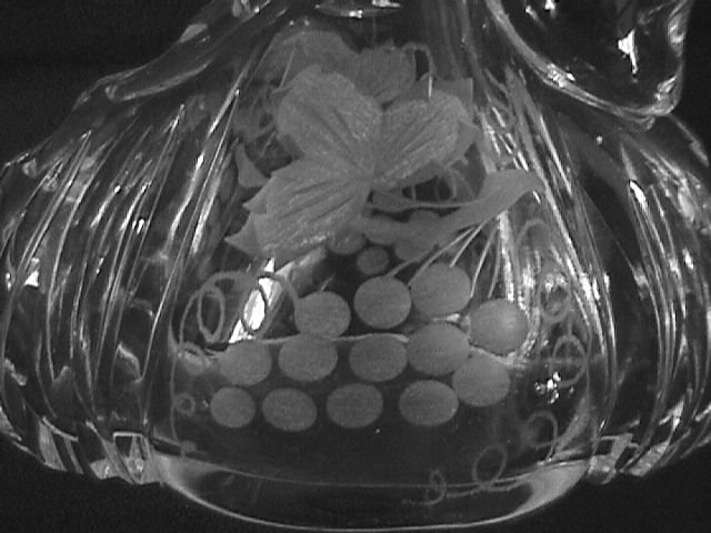 Vintage Large Cut Crystal Cruet (Frosted Grapes)