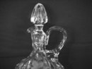 Vintage Large Cut Crystal Cruet (Frosted Grapes)