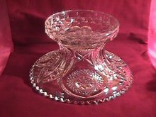 Near Cut Cambridge Pressed Glass Punch Bowl Base #2636