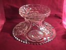 Near Cut Cambridge Pressed Glass Punch Bowl Base #2636