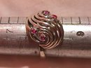 14K Solid White Gold & Ruby Ring