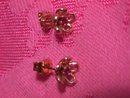Gold & Garnet Flower Earrings