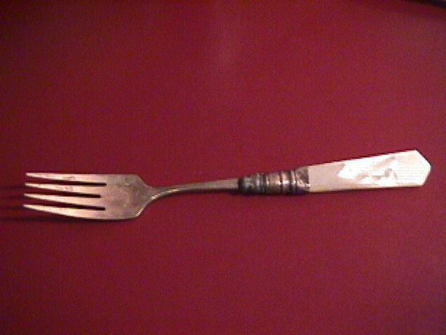 Mother of Pearl-Sterling Mounted Salad Fork