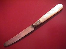 Mother of Pearl (Sterling-Banded) Fruit Knife