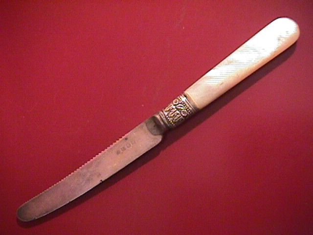 Mother of Pearl (Sterling-Banded) Fruit Knife