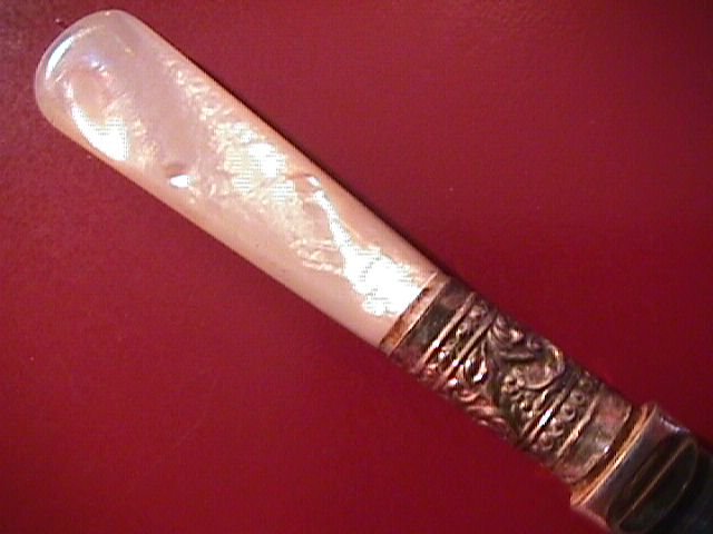 Mother of Pearl (Sterling-Banded) Cheese Knife
