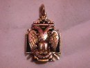14k Solid Gold Masonic 32 Degree Watch Charm (Book Form)