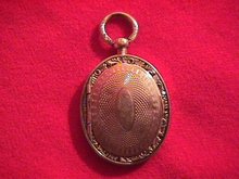 1840 Engine Turned Gold Ladies Locket