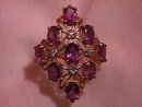 10K Solid Gold Light Amethyst & Diamond Ring