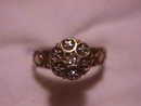 Antique 10K Gold & Diamond Wedding Ring