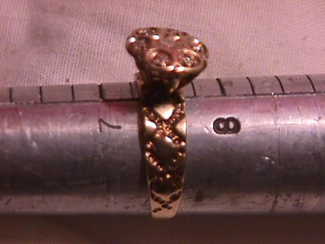 Antique 10K Gold & Diamond Wedding Ring