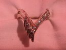 14 K Solid Gold Retro (V) Shape Diamond Ring