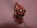 10K Solid Gold (2-Tone) Rose Diamond Ring